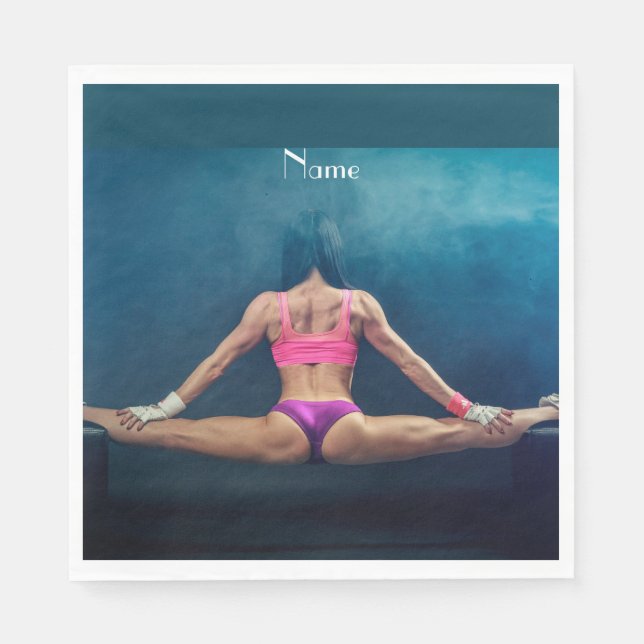 Servilleta De Papel Modelo De Gimnasio Femenino Split Thunder_Cove (Anverso)