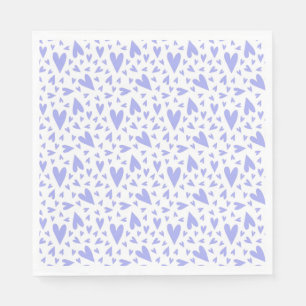 Servilleta De Papel Modelo de los corazones de la lavanda