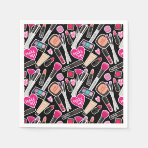 Servilleta De Papel Modelo de neón del maquillaje