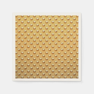 Servilleta De Papel Modelo DE ORO PURO de las PERLAS + su texto/foto