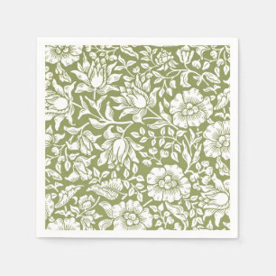 Servilleta De Papel Modelo del verde de la malva de William Morris