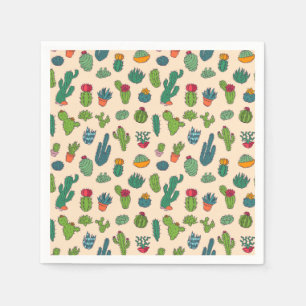 Servilleta De Papel Modelo derecho del cactus lindo