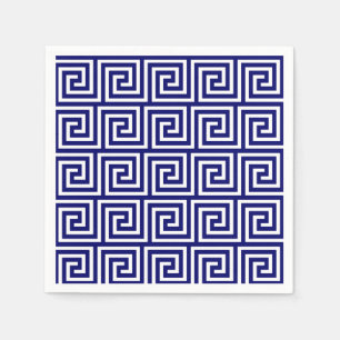 Servilleta De Papel Modelo dominante griego blanco de los azules