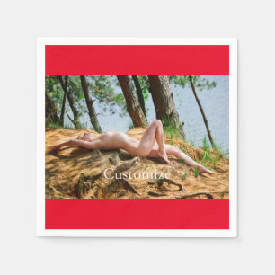 Servilleta De Papel Modelo femenino de baños de sol Thunder_Cove