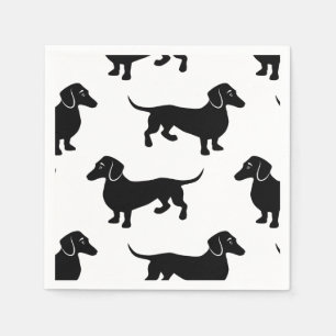 Servilleta De Papel Modelo negro lindo del Dachshund