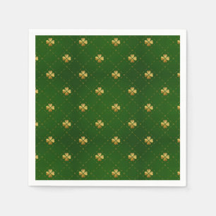 Servilleta De Papel Modelo verde de oro del trébol