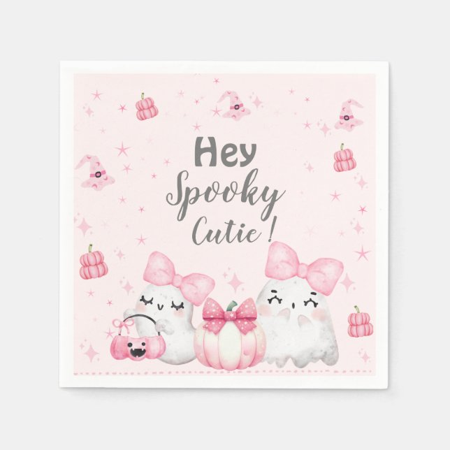 Servilleta De Papel Moderada fiesta de cumpleaños de Fantasma Hallowee (Anverso)