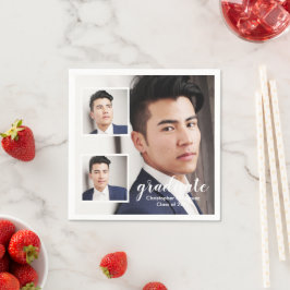 Servilleta De Papel Modern 3 Photo Graduation