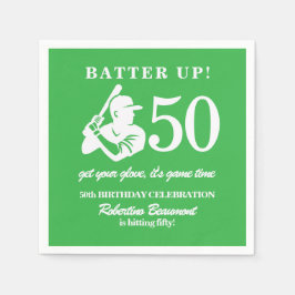 Servilleta De Papel Modern Baseball Player Men's 50th Birthday