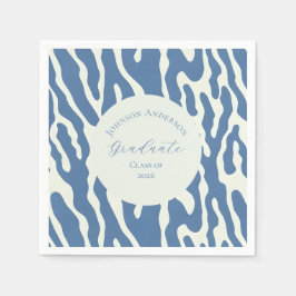 Servilleta De Papel Modern blue and cream abstract Pattern graduation