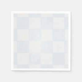 Servilleta De Papel Modern Blue Checkered Baby Shower 
