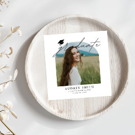 Servilleta De Papel Modern Boho Arch Photo Graduation Party