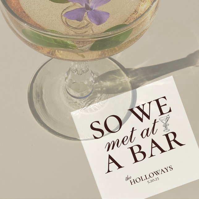 Servilleta De Papel Modern Brown Personalized Cocktail Hour Boda (Modern Elegant Mousse Brown Wedding Suite Theme with options to personalize for your special day.)