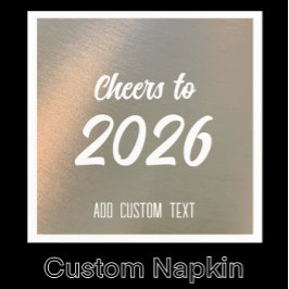 Servilleta De Papel Modern Brushed Metal 2026 New Years Party