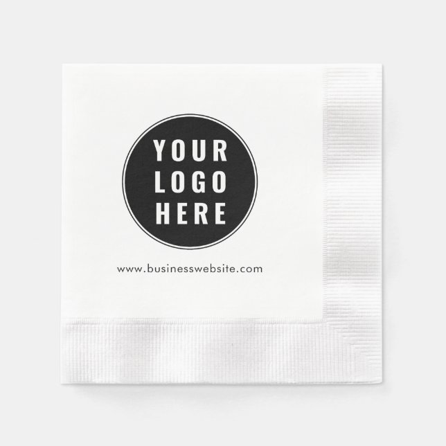 Servilleta De Papel Modern Business Logo Employees Paper (Anverso)