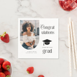 Servilleta De Papel Modern Congratulations Grad Photo Graduation Arch
