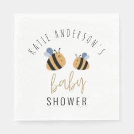Servilleta De Papel Modern Cute Bumblebee Fiesta de Baby Shower