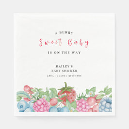 Servilleta De Papel Modern Cute Wild Berry Sweet Baby Shower