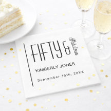 Modern Fifty and Fabulous Bold 50th Birthday Party