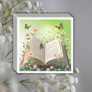 Servilleta De Papel Modern Garden Storybook Floral Baby Shower