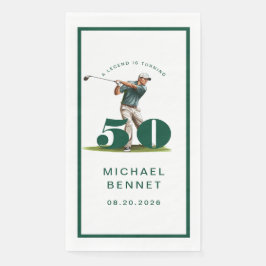Servilleta De Papel Modern Golfer 50th Birthday