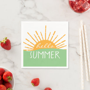 Servilleta De Papel Modern Hello Summer Sunshine