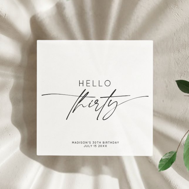 Servilleta De Papel Modern Hello Treinta y trescientos años guión de F (Subido por el creador)