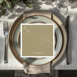 Servilleta De Papel Modern Intersecting Lines Wedding 