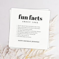 Modern Minimal Fun Facts Aniversario