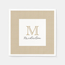 Modern Minimal Gold Elegant Monogram