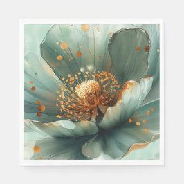 Servilleta De Papel Modern Minimalis Emerald and White Wedding Napkins