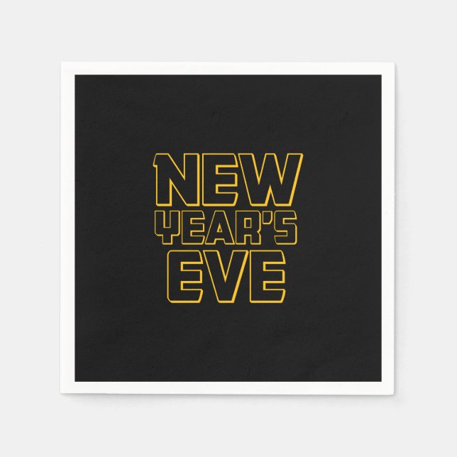 Servilleta De Papel Modern New Year's Eve Party  (Anverso)