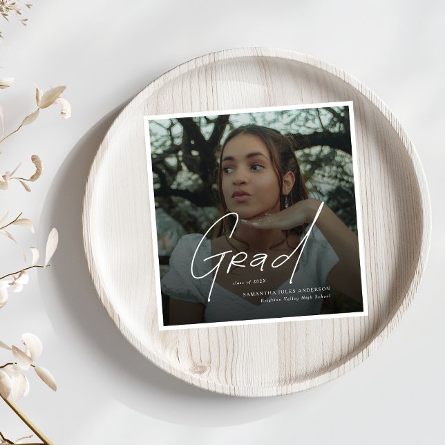 Servilleta De Papel Modern Photo High School Graduation (Subido por el creador)