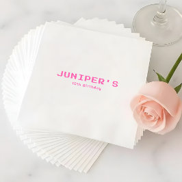 Servilleta De Papel Modern Pink Gamer Girl Birthday Party