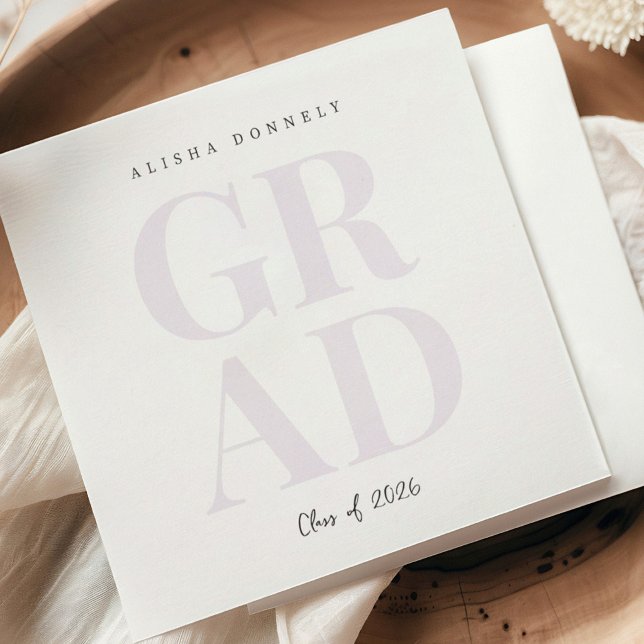 Servilleta De Papel Modern Purple Graduation Napkin  (Subido por el creador)