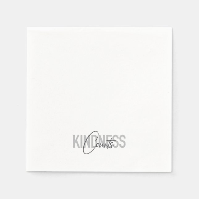 Servilleta De Papel Modern, simple, cool typography of Kindness Counts (Anverso)
