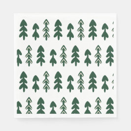 Servilleta De Papel Modern Sketch Christmas Tree Paper Napkin