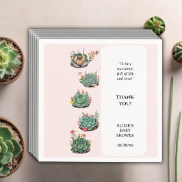 Servilleta De Papel Modern Succulent Cactus Baby Shower