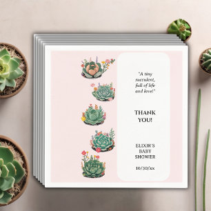 Servilleta De Papel Modern Succulent Cactus Baby Shower