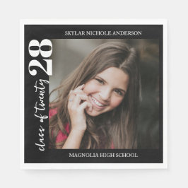 Servilleta De Papel Modern Typography Photo Graduation