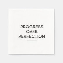 Modern typography progress over perfection text