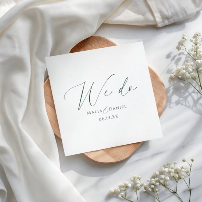 Servilleta De Papel Modern We Do Couples Names Script Wedding (Subido por el creador)