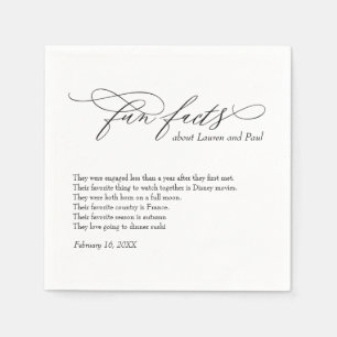 Servilleta De Papel Modern Wedding Fun facts napkins