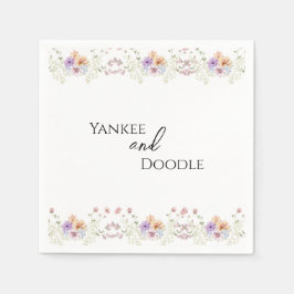 Servilleta De Papel Modern wildflowers spring wedding