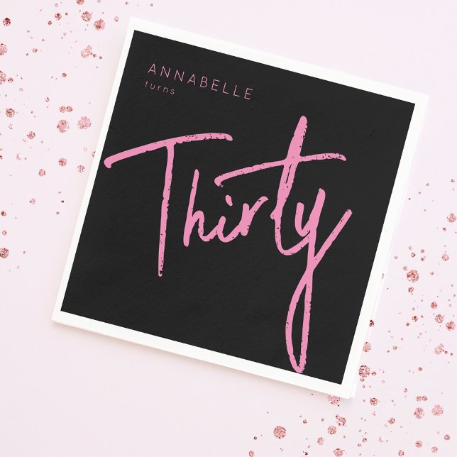 Servilleta De Papel Moderna 30.ª Fiesta de 30 años Napkin (Subido por el creador)