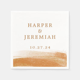 Servilleta De Papel Moderna acuarela de Relieve metalizado dorado de ó