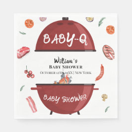 Servilleta De Papel Moderna Baby Shower al aire libre BBQ