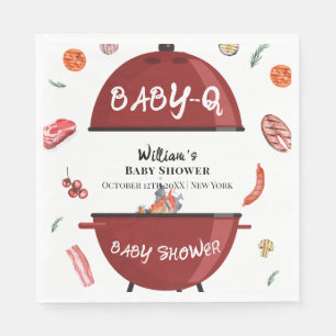 Servilleta De Papel Moderna Baby Shower al aire libre BBQ