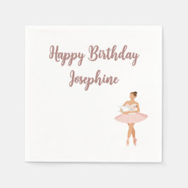 Servilleta De Papel Moderna Ballerina Ropa Temática de cumpleaños