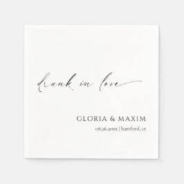 Servilleta De Papel Moderna Boda Mínima Elegante Formal